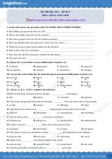 Đề số 5 - Đề kiểm tra học kì 1 - Tiếng Anh 9 mới